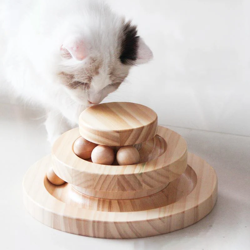 wooden cat toy