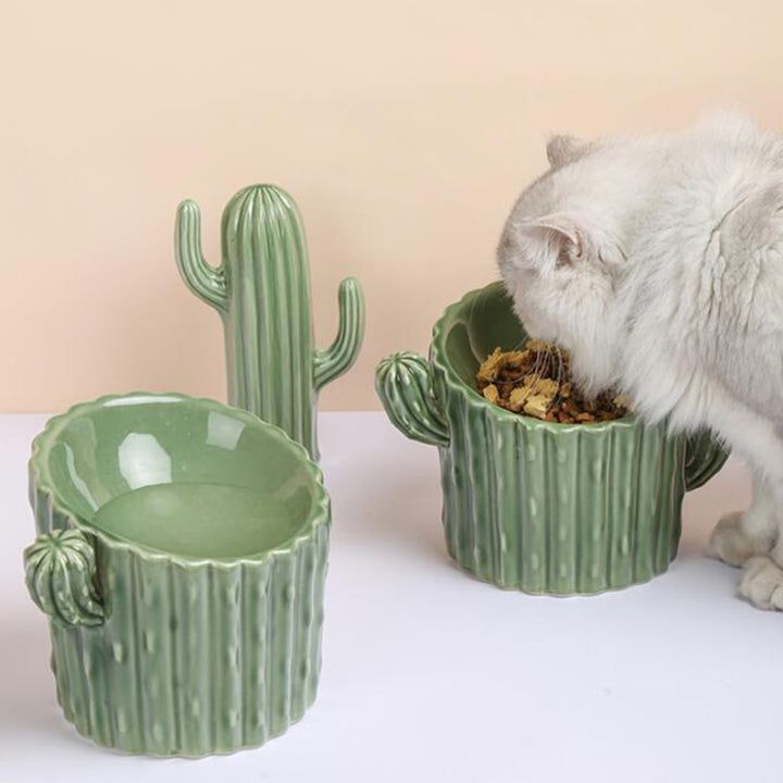 elevated ceramic cat bowls